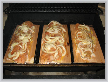 Cedar Grilled Salmon Fillets